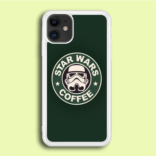 Star Wars Coffee Green iPhone 12 Mini Case-Rubber / White (2D Case)-Xtracase