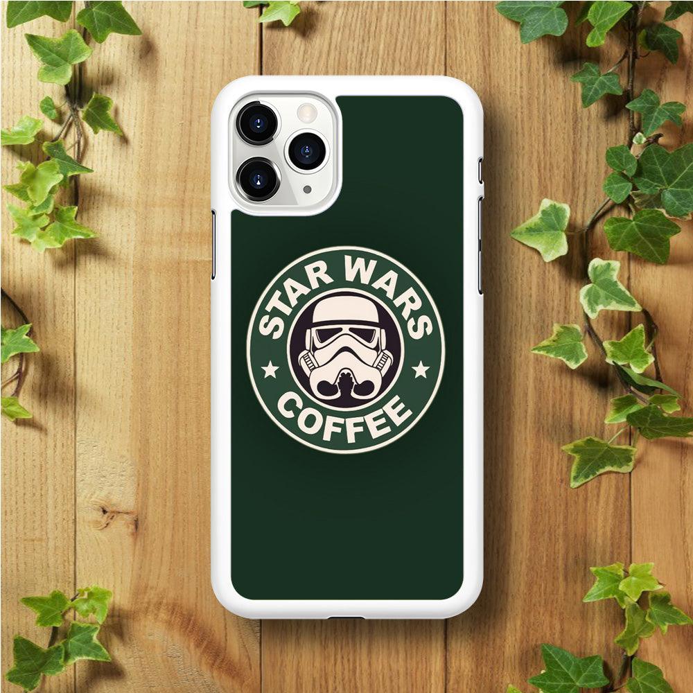 Star Wars Coffee Green iPhone 11 Pro Case-Rubber / White (2D Case)-Xtracase