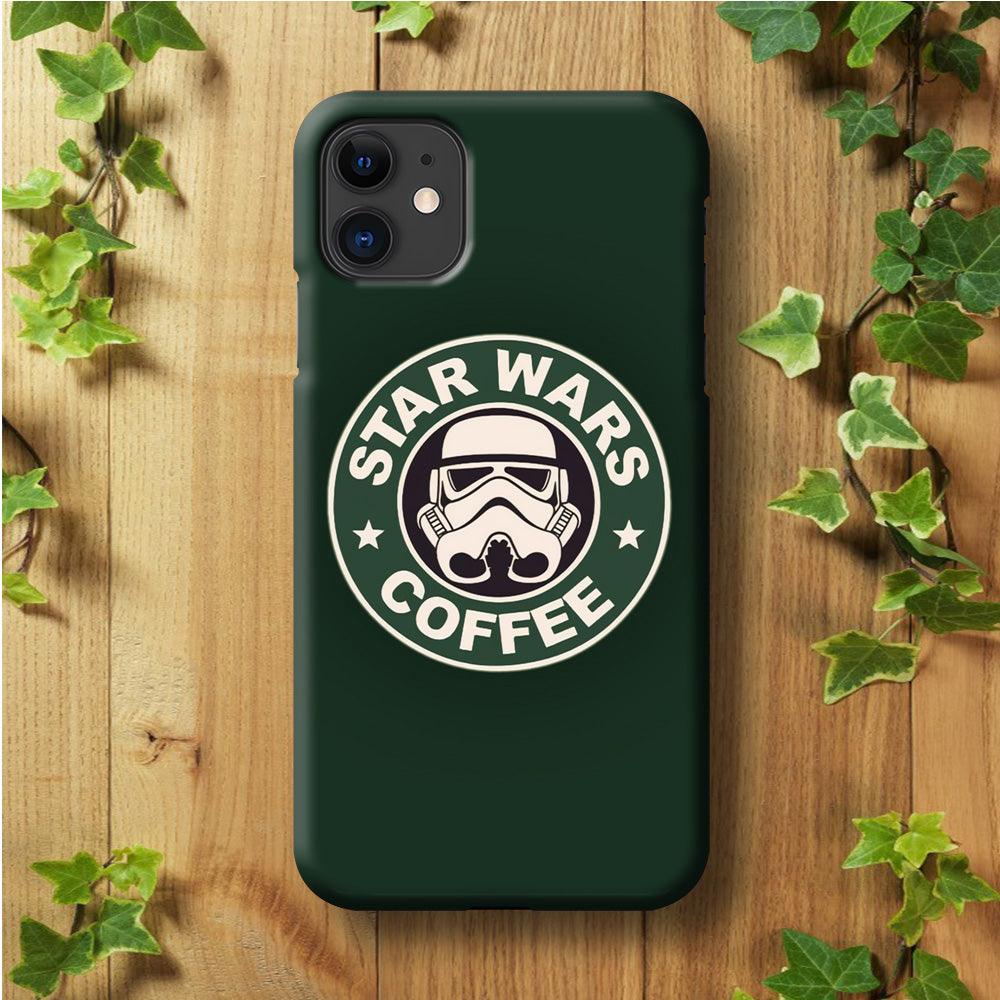 Star Wars Coffee Green iPhone 11 Case-Plastic / Full Wrap (3D Case)-Xtracase
