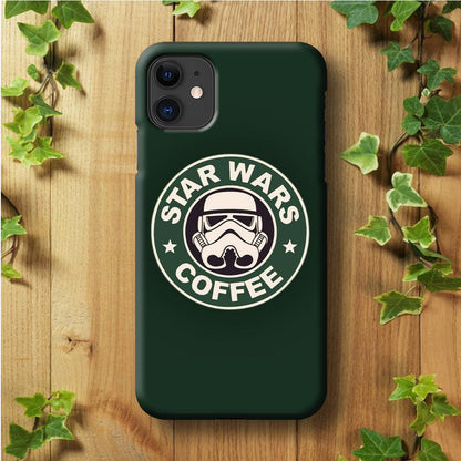 Star Wars Coffee Green iPhone 11 Case-Plastic / Full Wrap (3D Case)-Xtracase