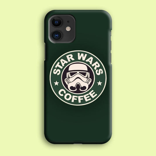 Star Wars Coffee Green iPhone 12 Case-Plastic / Full Wrap (3D Case)-Xtracase