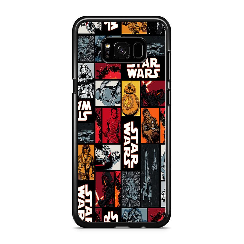 Star Wars Collage Samsung Galaxy S8 Case-Rubber / Black (2D Case)-Xtracase