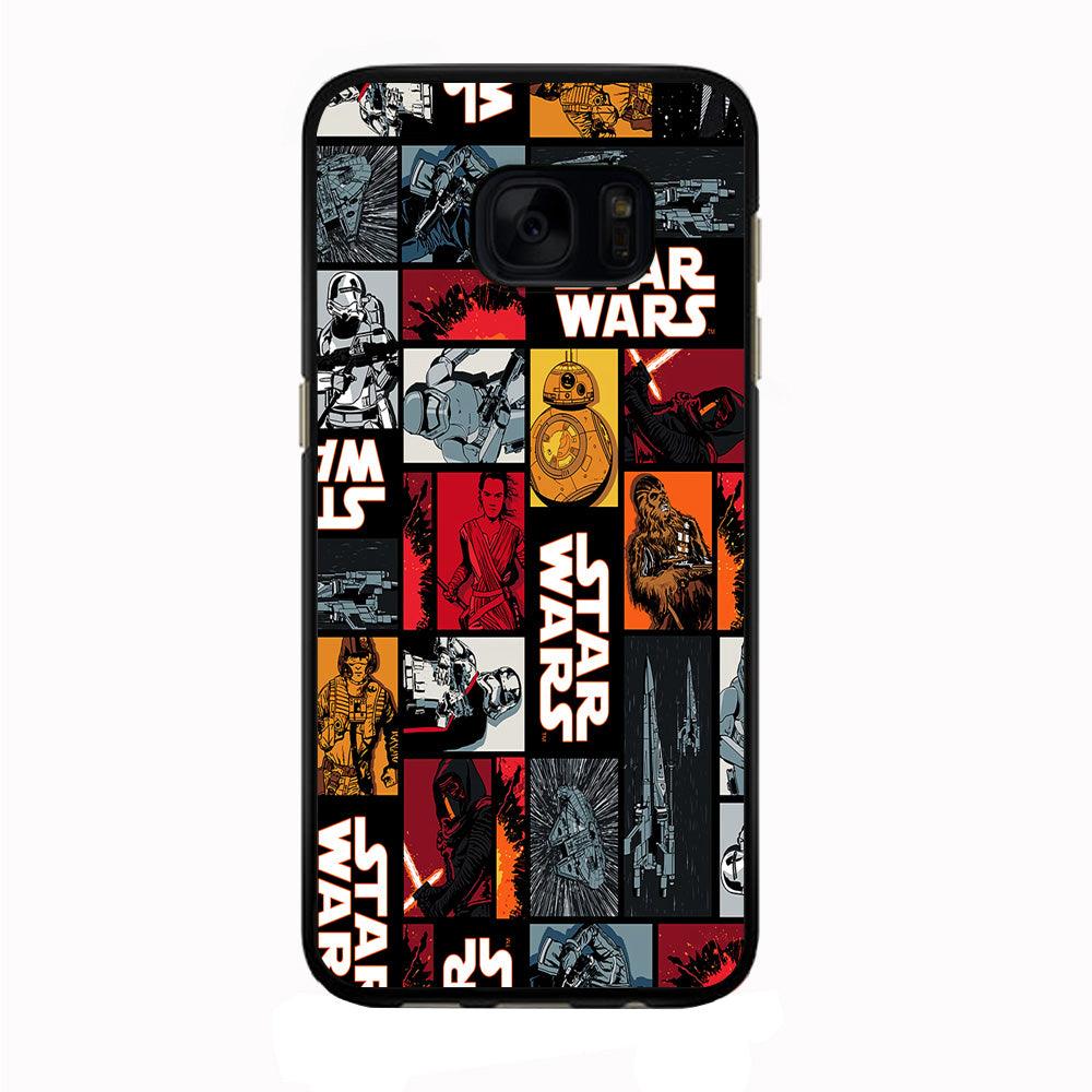 Star Wars Collage Samsung Galaxy S7 Edge Case-Rubber / Black (2D Case)-Xtracase