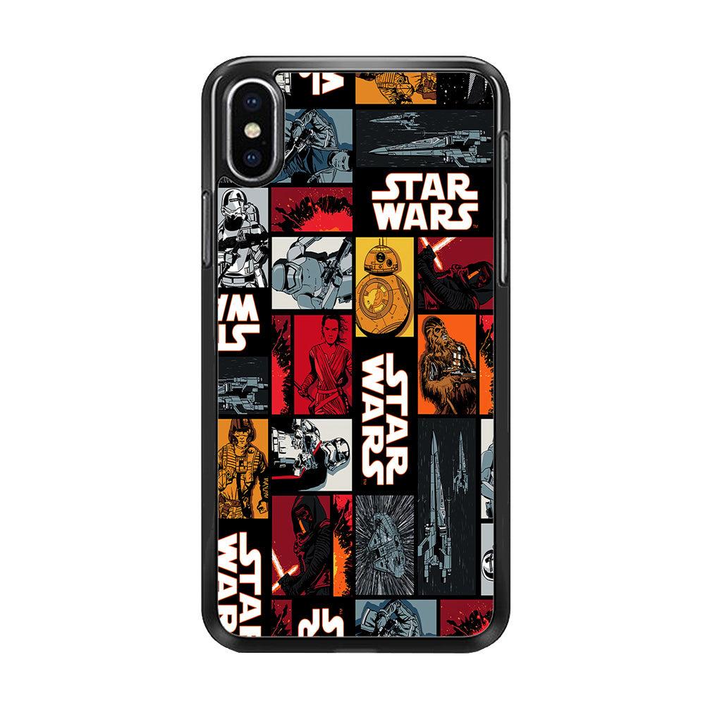 Star Wars Collage iPhone X Case-Rubber / Black (2D Case)-Xtracase