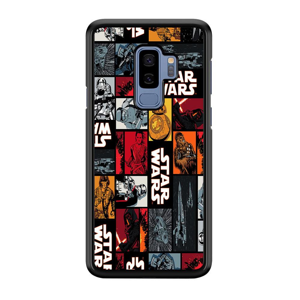 Star Wars Collage Samsung Galaxy S9 Plus Case-Rubber / White (2D Case)-Xtracase