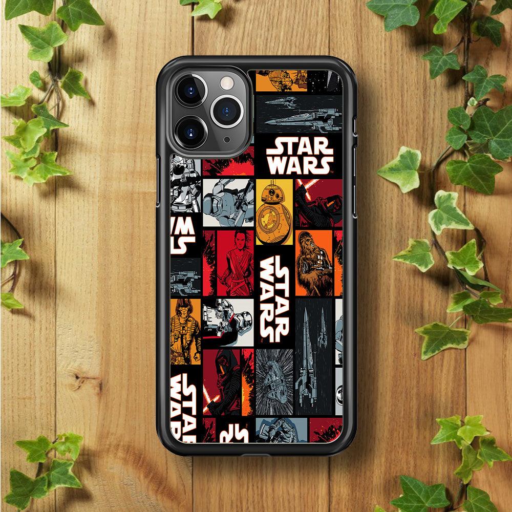 Star Wars Collage iPhone 11 Pro Case-Rubber / Black (2D Case)-Xtracase