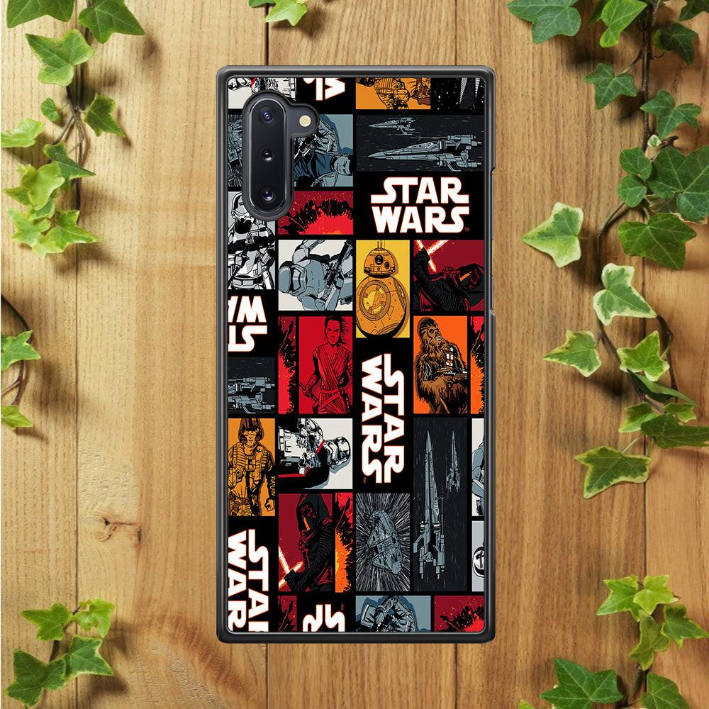 Star Wars Collage Samsung Galaxy Note 10 Case-Rubber / Black (2D Case)-Xtracase