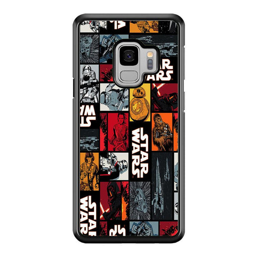 Star Wars Collage Samsung Galaxy S9 Case-Rubber / White (2D Case)-Xtracase
