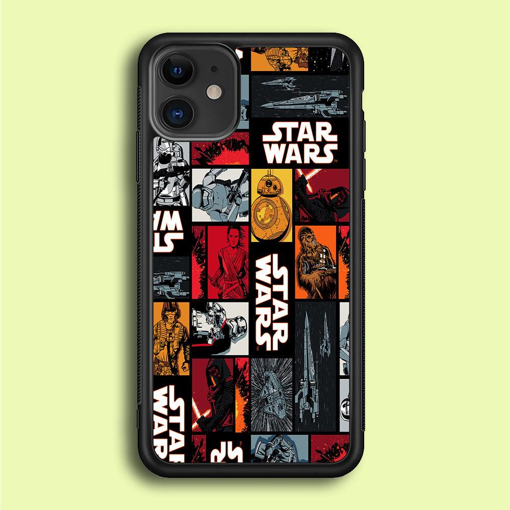 Star Wars Collage iPhone 12 Case-Rubber / Black (2D Case)-Xtracase