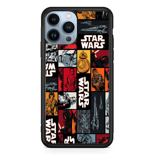 Star Wars Collage iPhone 13 Pro Max Case-Rubber / Black (2D Case)-Xtracase
