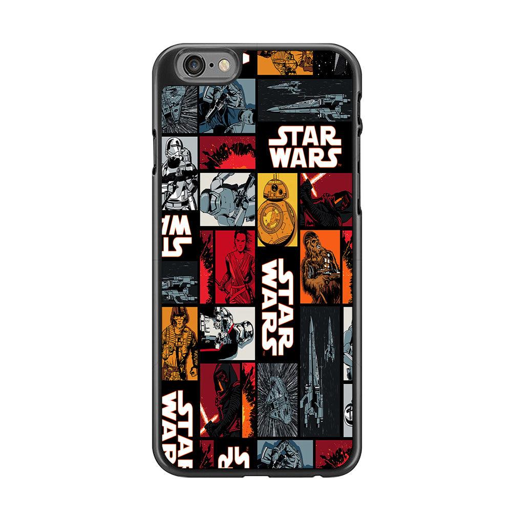 Star Wars Collage iPhone 6 | 6s Case-Rubber / Black (2D Case)-Xtracase