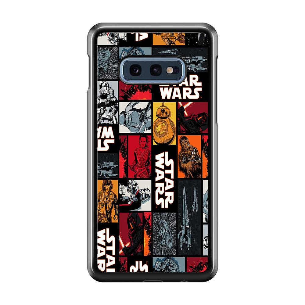 Star Wars Collage Samsung Galaxy S10E Case-Rubber / White (2D Case)-Xtracase