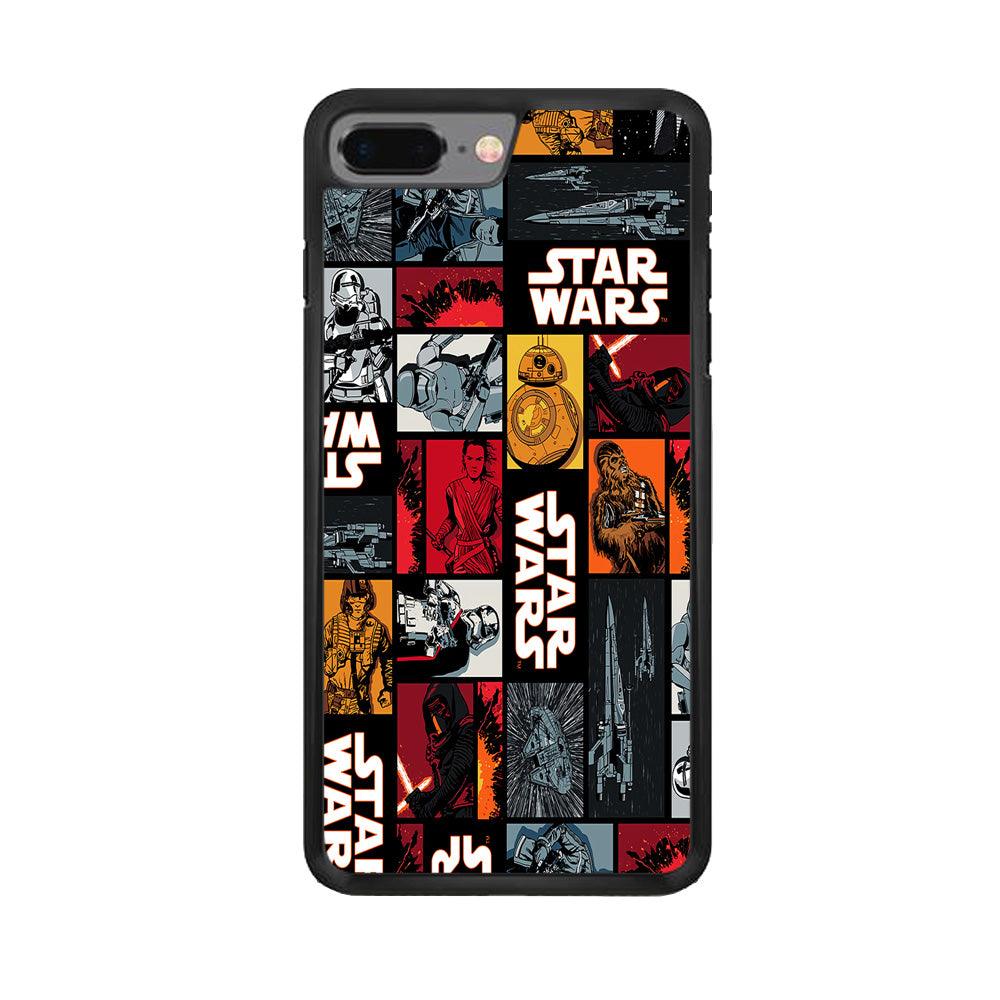Star Wars Collage iPhone 8 Plus Case-Rubber / Black (2D Case)-Xtracase