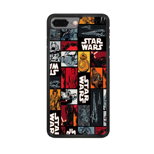 Star Wars Collage iPhone 8 Plus Case-Rubber / Black (2D Case)-Xtracase