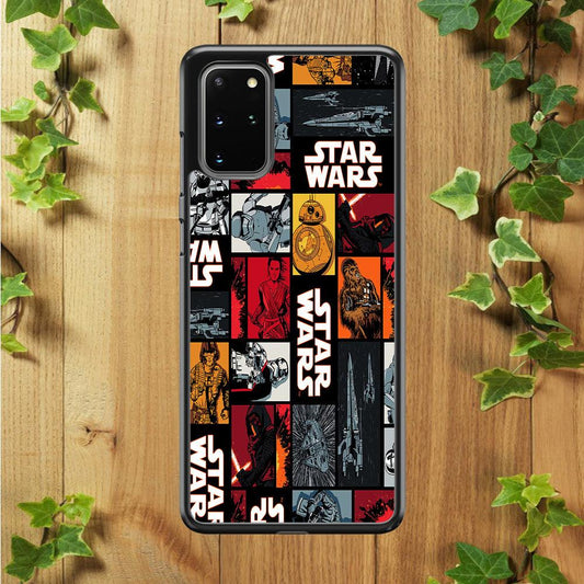 Star Wars Collage Samsung Galaxy S20 Plus Case-Rubber / Black (2D Case)-Xtracase