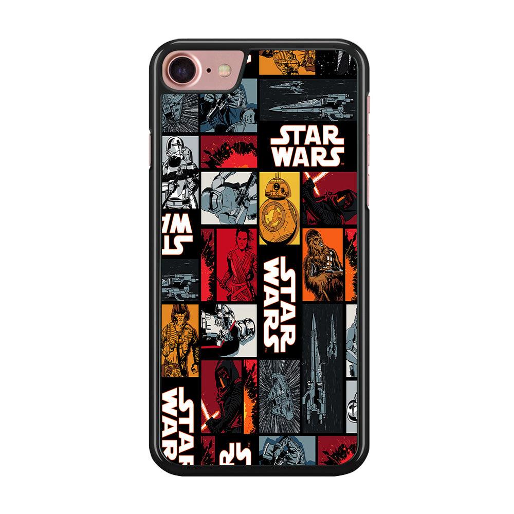 Star Wars Collage iPhone SE 2020 Case-Rubber / Black (2D Case)-Xtracase
