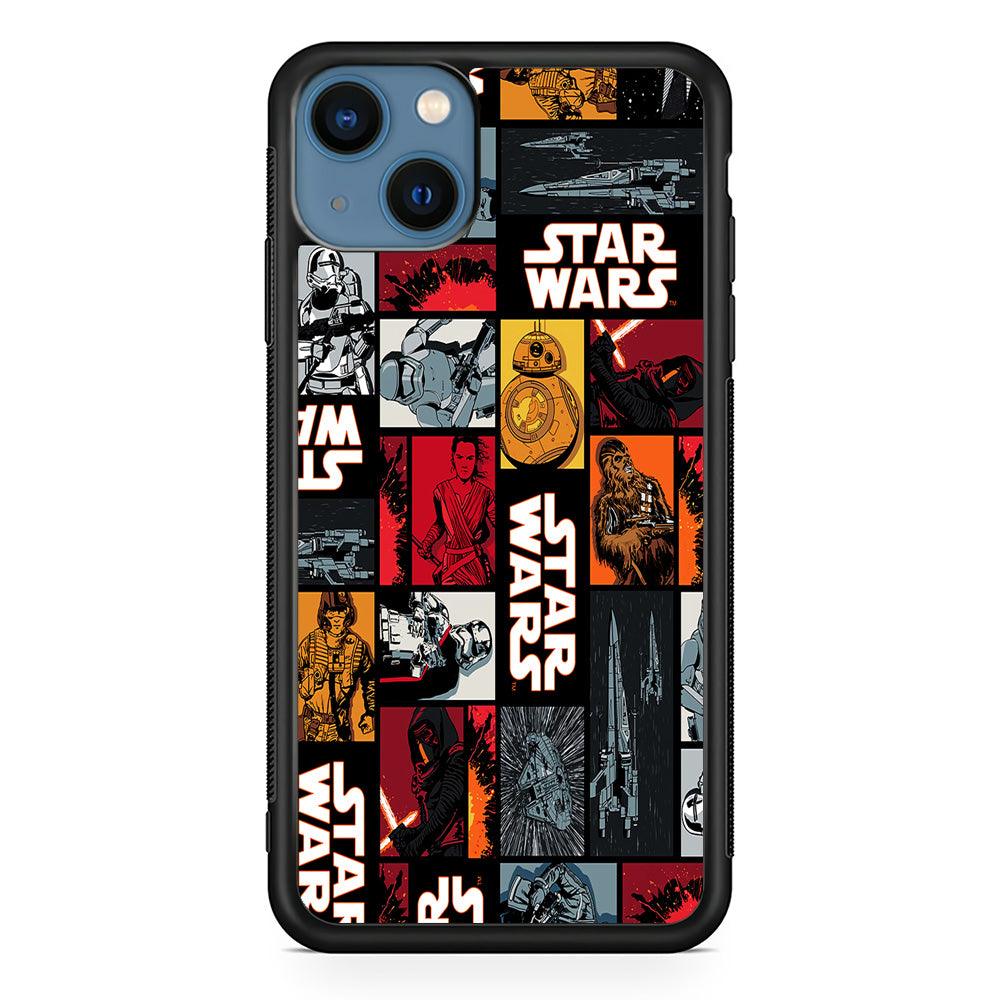 Star Wars Collage iPhone 13 Case-Rubber / Black (2D Case)-Xtracase