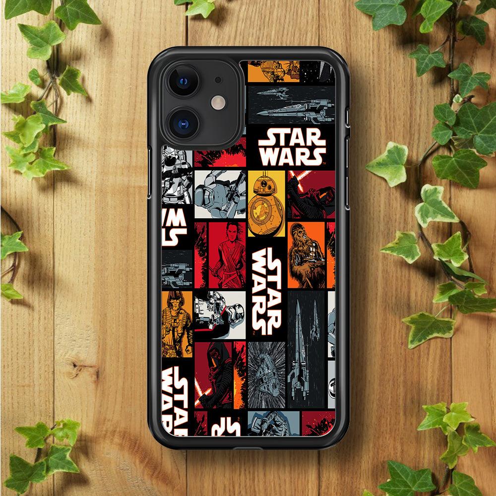 Star Wars Collage iPhone 11 Case-Rubber / Black (2D Case)-Xtracase