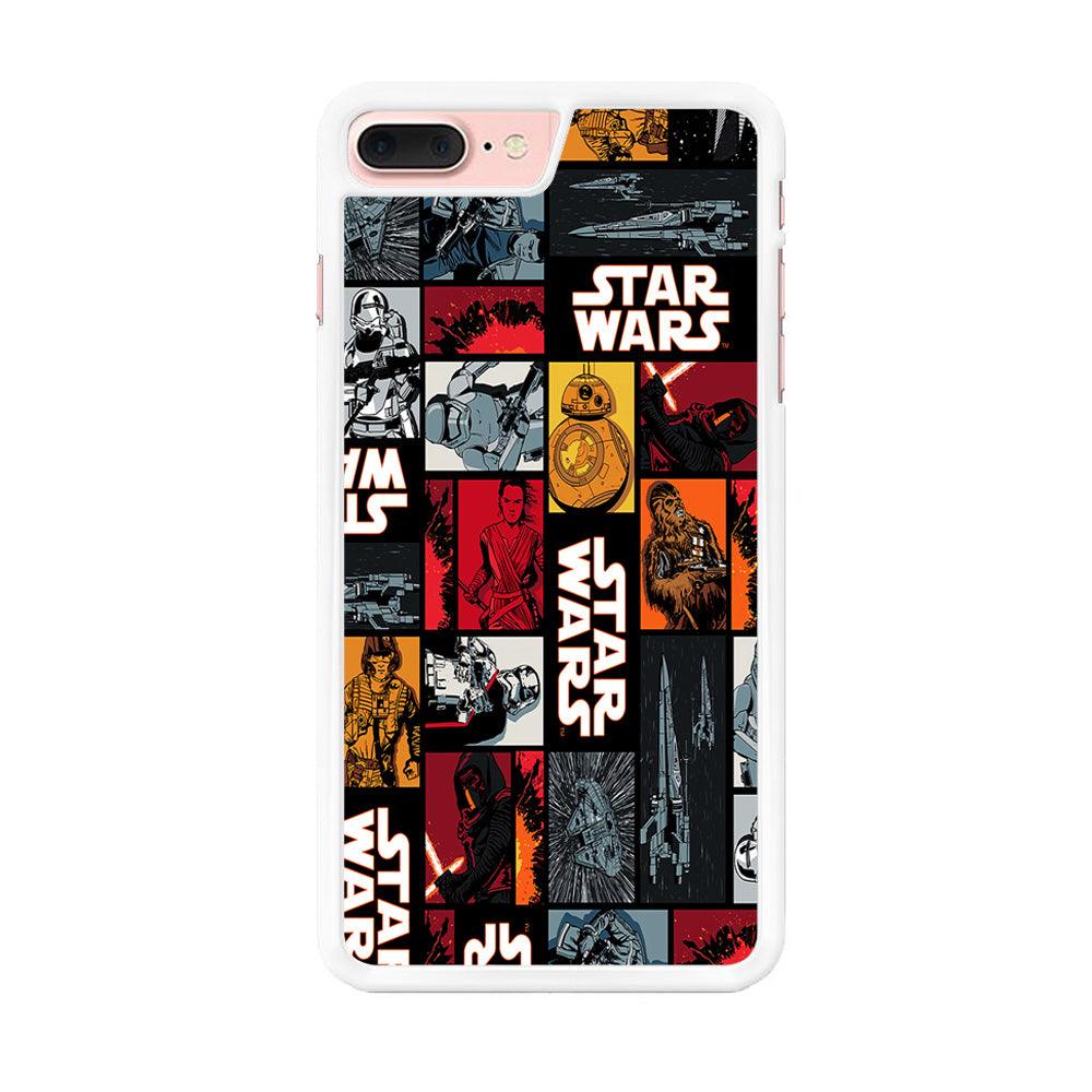 Star Wars Collage iPhone 8 Plus Case-Rubber / White (2D Case)-Xtracase