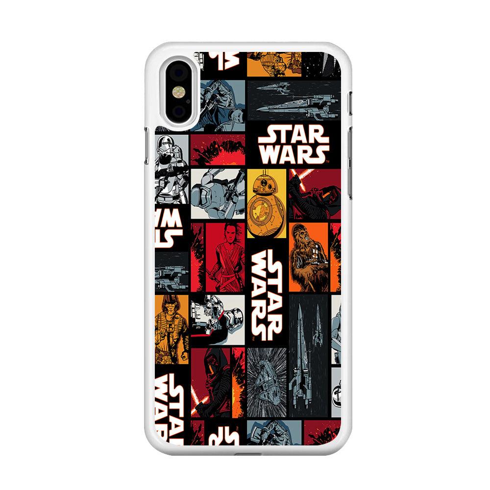 Star Wars Collage iPhone X Case-Rubber / White (2D Case)-Xtracase