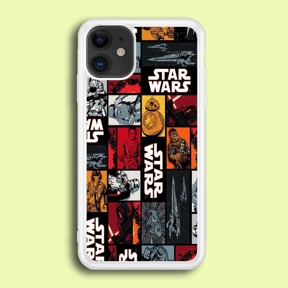 Star Wars Collage iPhone 12 Case-Rubber / White (2D Case)-Xtracase