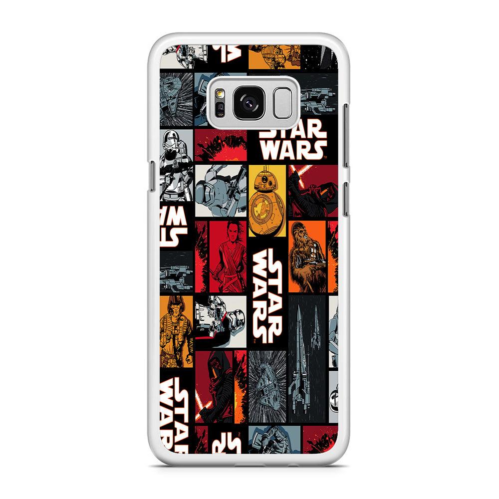 Star Wars Collage Samsung Galaxy S8 Case-Rubber / White (2D Case)-Xtracase