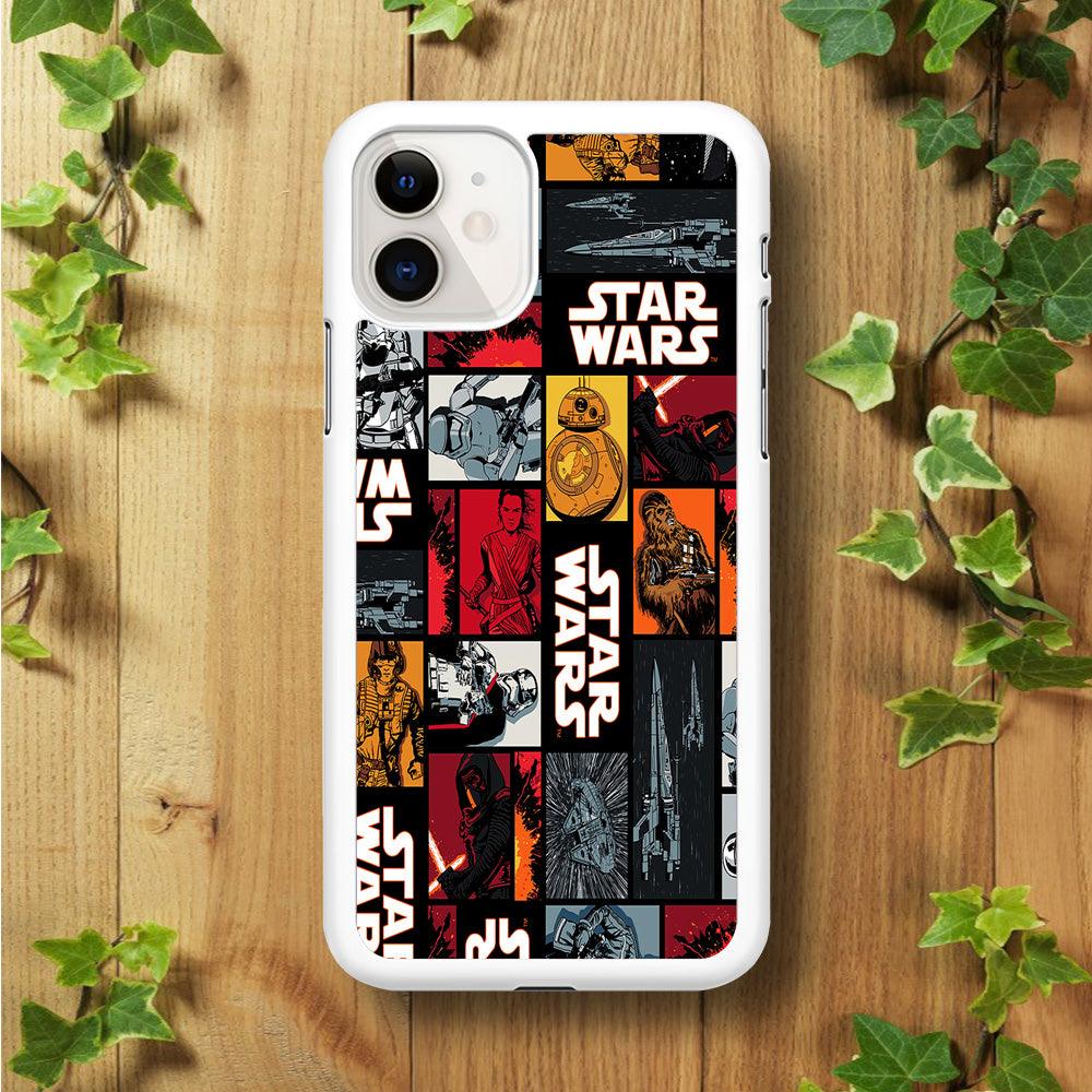 Star Wars Collage iPhone 11 Case-Rubber / White (2D Case)-Xtracase