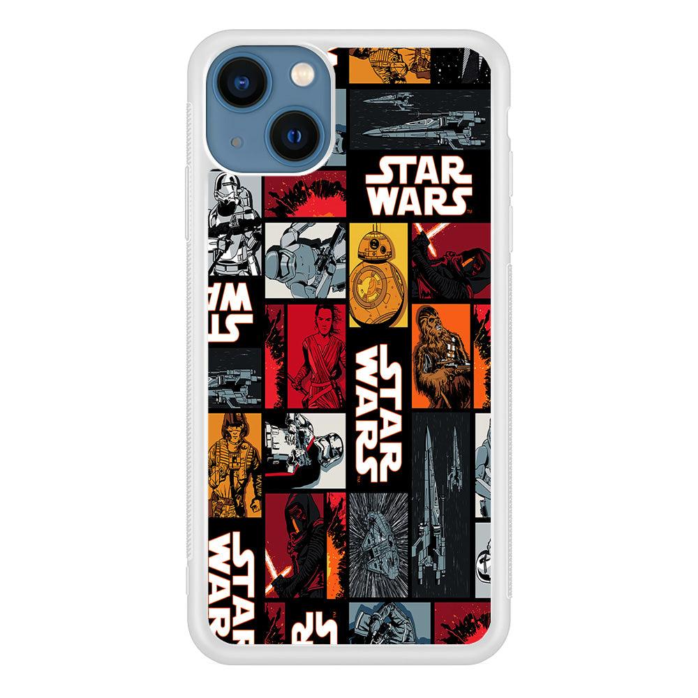 Star Wars Collage iPhone 13 Pro Case-Rubber / White (2D Case)-Xtracase