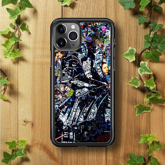 Star Wars Darth Vader Abstract iPhone 11 Pro Case-Rubber / Black (2D Case)-Xtracase