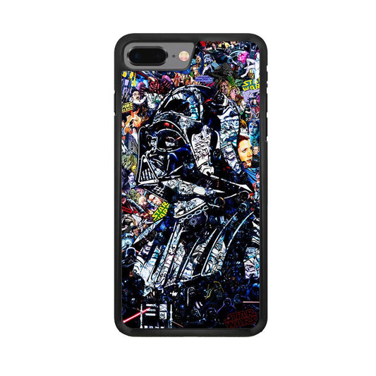 Star Wars Darth Vader Abstract iPhone 8 Plus Case-Rubber / Black (2D Case)-Xtracase