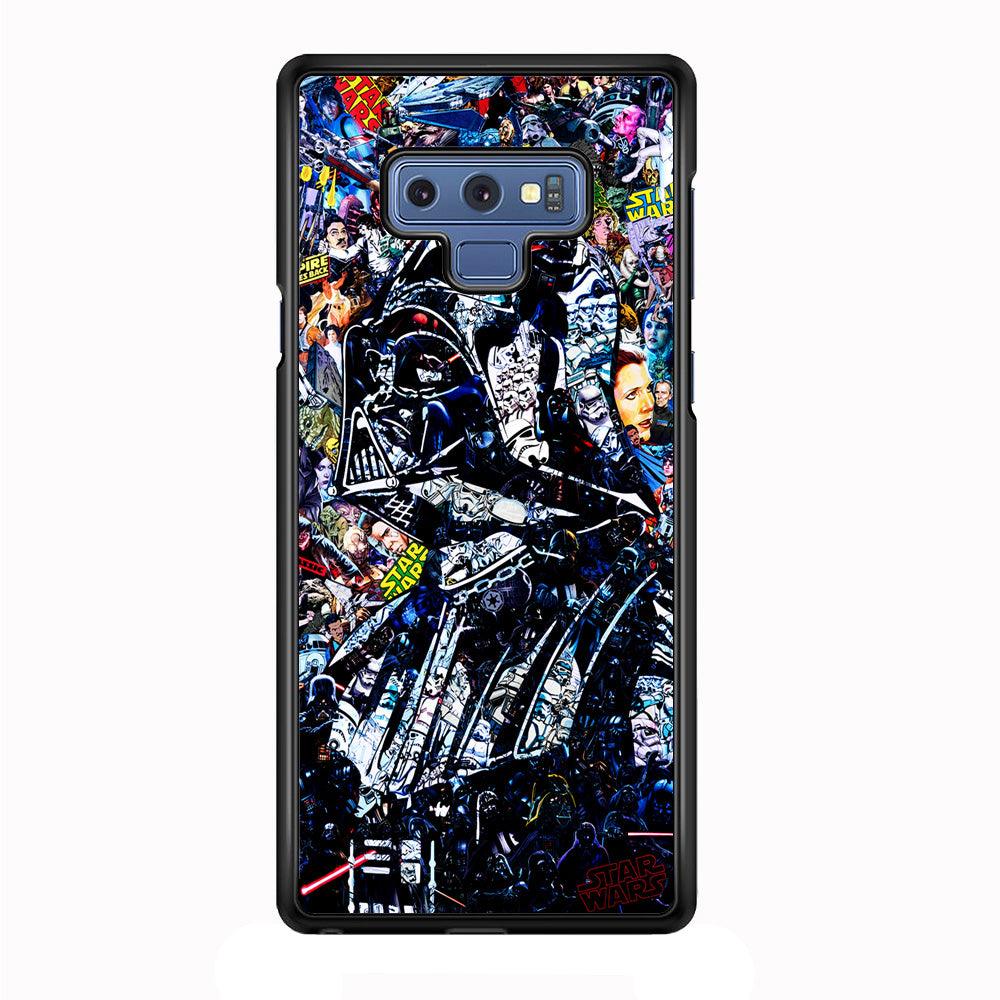 Star Wars Darth Vader Abstract Samsung Galaxy Note 9 Case-Rubber / Black (2D Case)-Xtracase