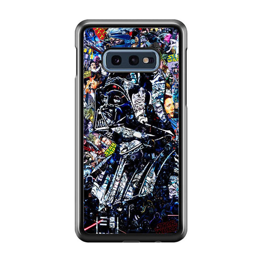 Star Wars Darth Vader Abstract Samsung Galaxy S10E Case-Rubber / Black (2D Case)-Xtracase