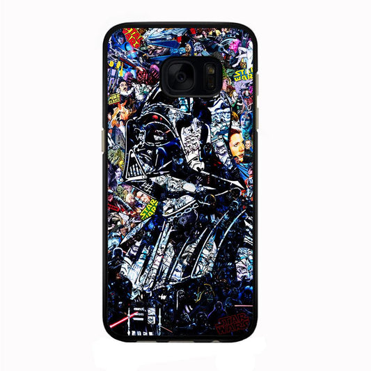 Star Wars Darth Vader Abstract Samsung Galaxy S7 Case-Rubber / Black (2D Case)-Xtracase