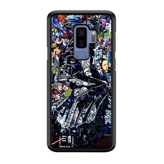 Star Wars Darth Vader Abstract Samsung Galaxy S9 Plus Case-Rubber / White (2D Case)-Xtracase