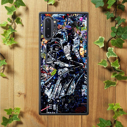 Star Wars Darth Vader Abstract Samsung Galaxy Note 10 Plus Case-Rubber / Black (2D Case)-Xtracase