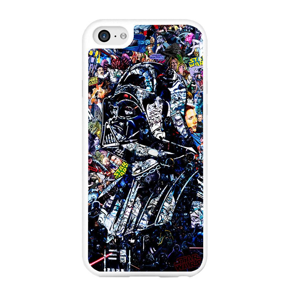 Star Wars Darth Vader Abstract iPhone 6 | 6s Case-Rubber / White (2D Case)-Xtracase