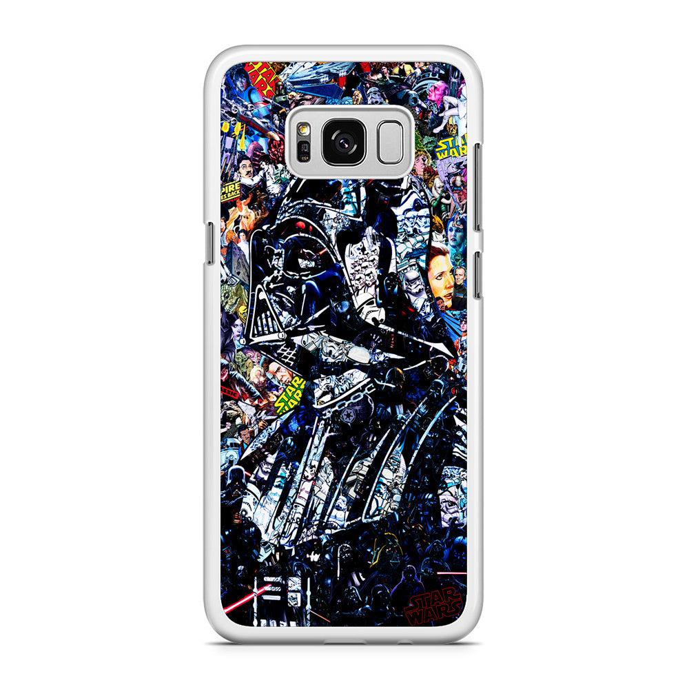 Star Wars Darth Vader Abstract Samsung Galaxy S8 Case-Rubber / White (2D Case)-Xtracase