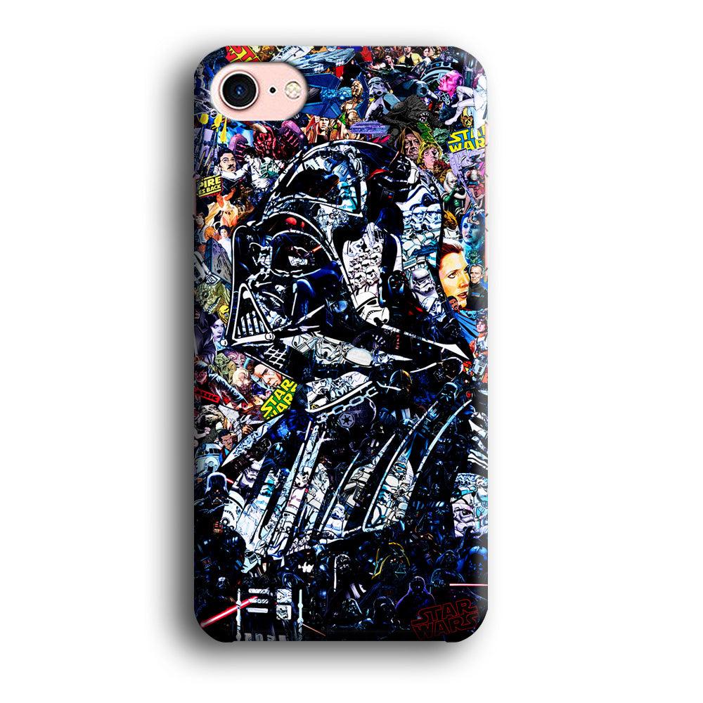 Star Wars Darth Vader Abstract iPhone 8 Case-Plastic / Full Wrap (3D Case)-Xtracase