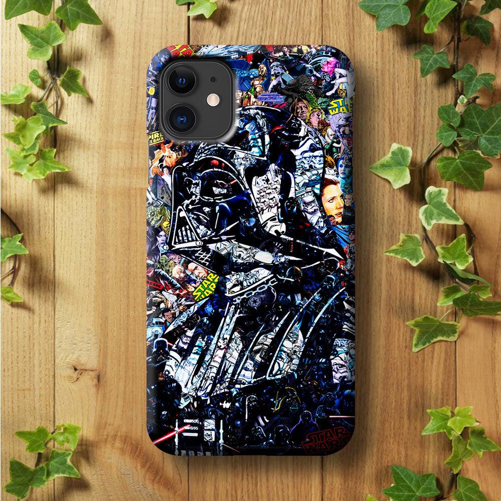 Star Wars Darth Vader Abstract iPhone 11 Case-Plastic / Full Wrap (3D Case)-Xtracase