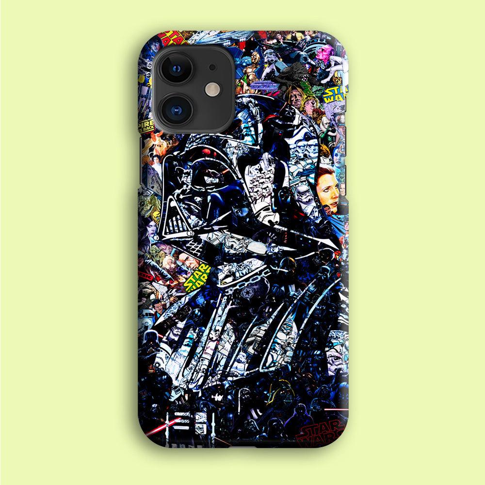 Star Wars Darth Vader Abstract iPhone 12 Case-Plastic / Full Wrap (3D Case)-Xtracase