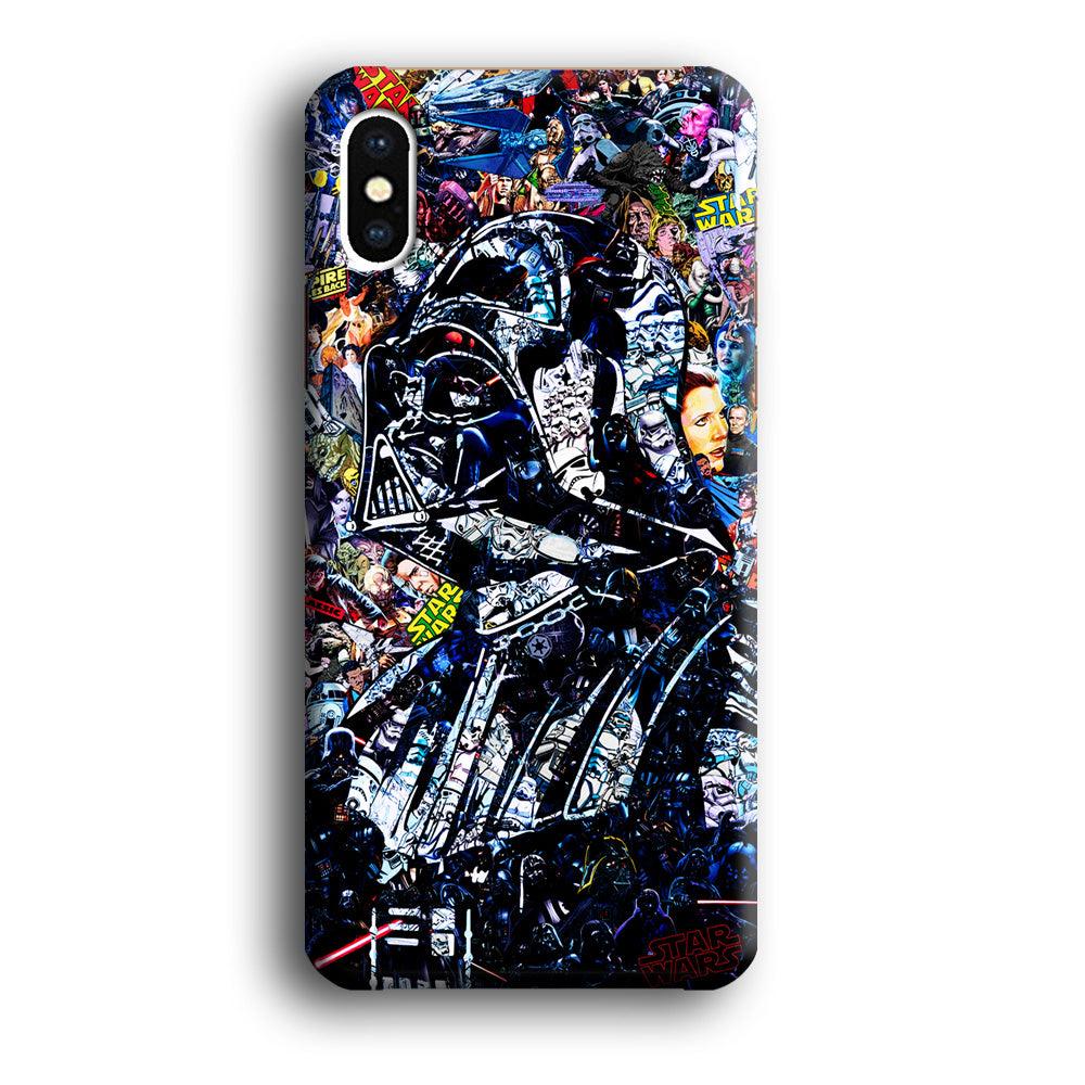 Star Wars Darth Vader Abstract iPhone X Case-Plastic / Full Wrap (3D Case)-Xtracase