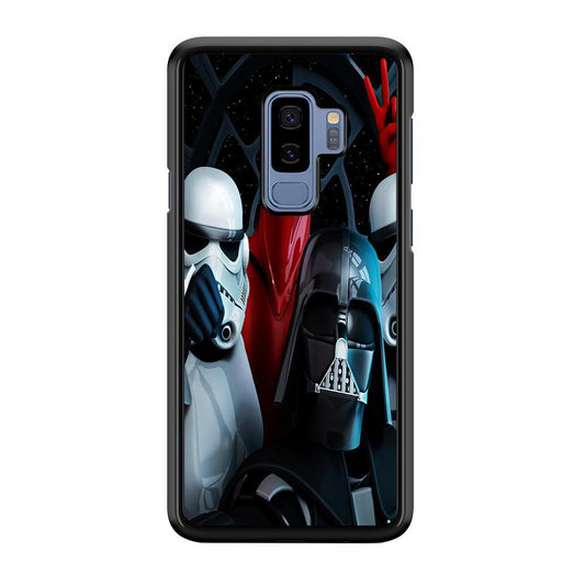 Star Wars Darth Vader Selfie Samsung Galaxy S9 Plus Case-Rubber / Black (2D Case)-Xtracase