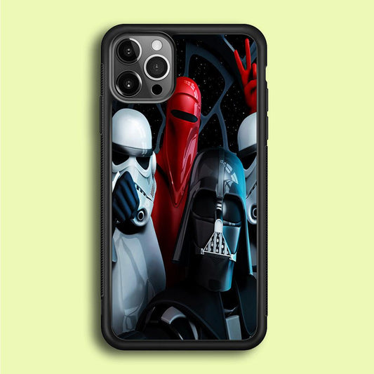 Star Wars Darth Vader Selfie iPhone 12 Pro Case-Rubber / Black (2D Case)-Xtracase