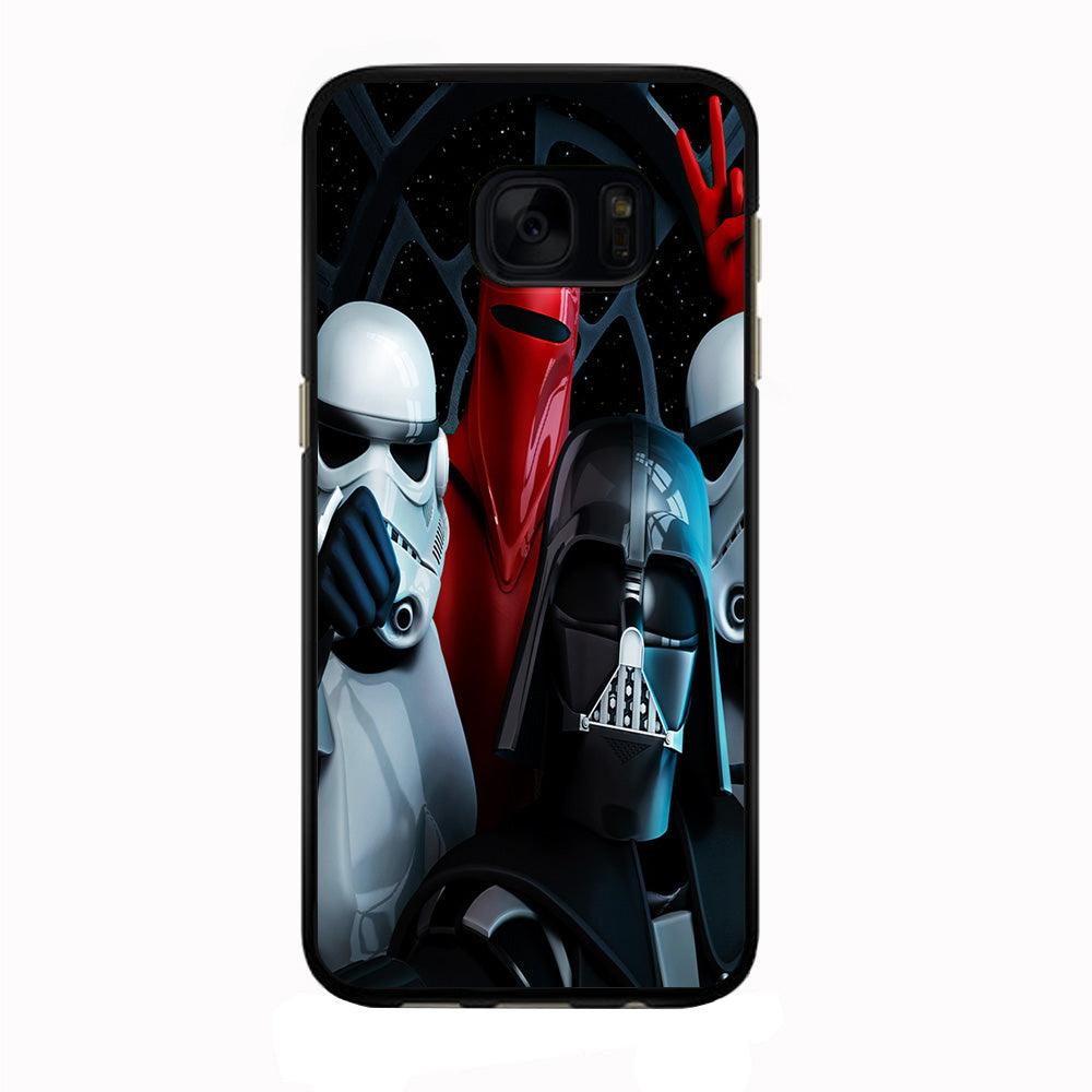 Star Wars Darth Vader Selfie Samsung Galaxy S7 Case-Rubber / Black (2D Case)-Xtracase