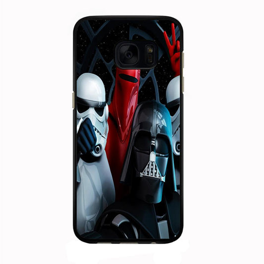 Star Wars Darth Vader Selfie Samsung Galaxy S7 Case-Rubber / Black (2D Case)-Xtracase