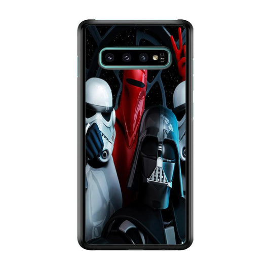 Star Wars Darth Vader Selfie Samsung Galaxy S10 Plus Case-Rubber / Black (2D Case)-Xtracase