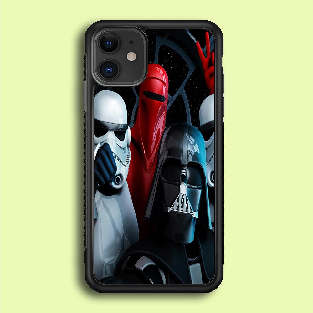 Star Wars Darth Vader Selfie iPhone 12 Mini Case-Rubber / Black (2D Case)-Xtracase