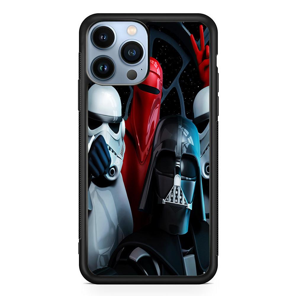 Star Wars Darth Vader Selfie iPhone 13 Pro Max Case-Rubber / Black (2D Case)-Xtracase