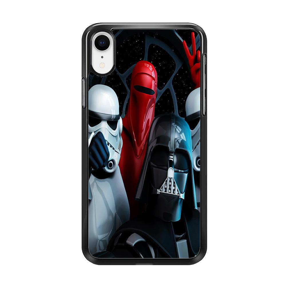 Star Wars Darth Vader Selfie iPhone XR Case-Rubber / Black (2D Case)-Xtracase