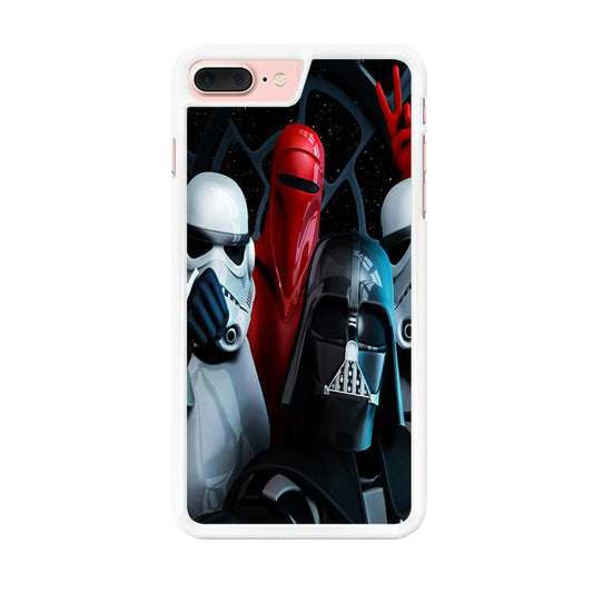 Star Wars Darth Vader Selfie iPhone 8 Plus Case-Rubber / White (2D Case)-Xtracase